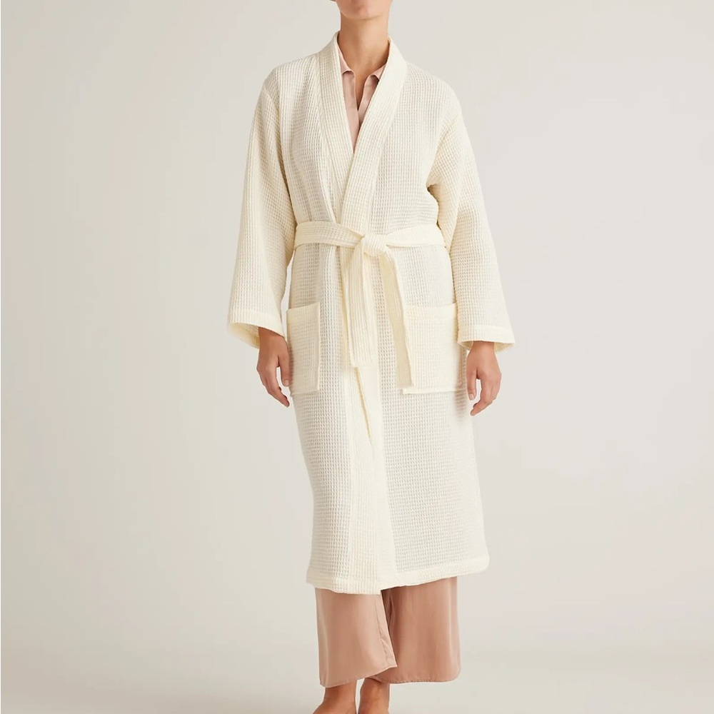 Quince Organic Cotton Waffle Knit Robe